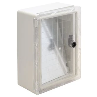 Plastična razdelilna omara, prozorna vrata L×W×H=330×250×130mm, IP65, IK08, 1000V AC/DC, RAL7035, TME332513T