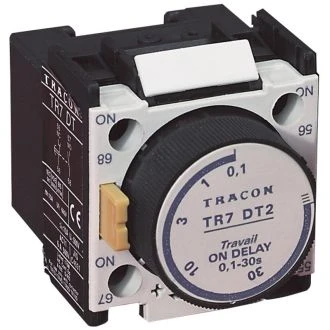 Tempirna enota za kontaktor TR1D/F s pritezno zakasnitvijo 0,1-30sec, 1×NC+1×NO, TR7DT2