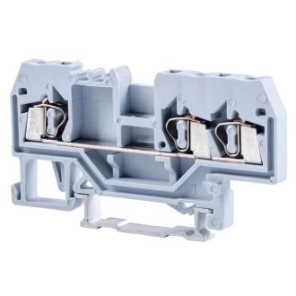 Vrstna sponka za fazni vodnik, vzmetna, na šino, siva 800V 24A 0.08-2.5 mm2 3P, TSKC2,5/3
