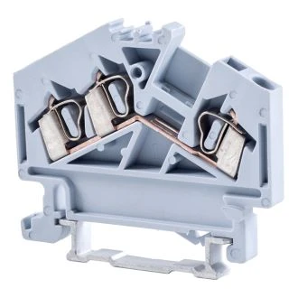 Vrstna sponka za fazni vodnik, vzmetna, na šino, siva 800V 24A 0.08-2.5 mm2 3P, TSKC2,5/3D