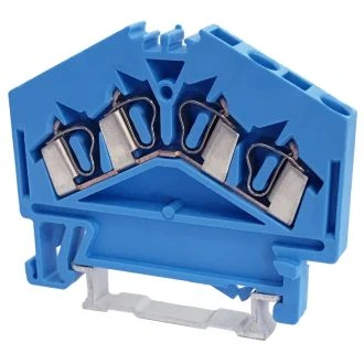 Vrstna sponka za ničelni vodnik, vzmetna, na šino, modra 800V 24A 0.08-2.5 mm2 4P, TSKC2,5/4D-K