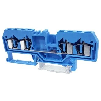 Vrstna sponka za ničelni vodnik, vzmetna, na šino, modra 800V 26A 0.08-4 mm2 4P, TSKC4/4-K