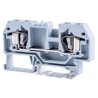 Vrstna sponka za fazni vodnik, vzmetna, na šino, siva 800V 41A 0.2-6 mm2 2P, TSKC6