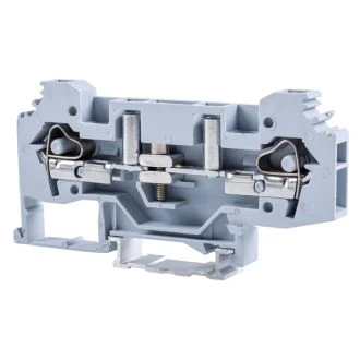 Merilna vrstna sponka, vzmetna, na šino, siva 250V 41A 0.2-6 mm2 2P, TSKC6S