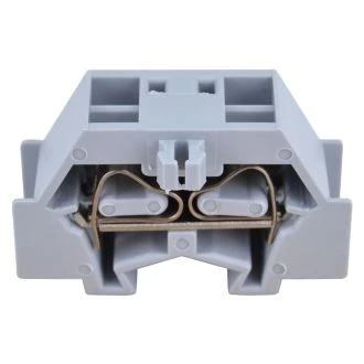 Mini vrstna sponka, vzmetna, na šino, siva 500V 24A 0,08-2,5 mm2 2P, 10 kos, TSKD2,5D