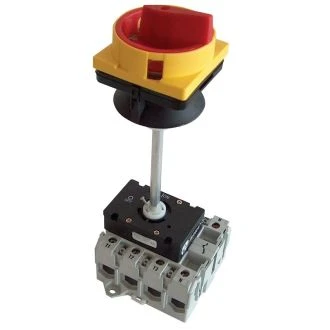 Varnostno ločilno stikalo z vratno ročico in ključavnico 400V, 32A, 4P, 7,5kW, 64×64mm, TSS-32/4K