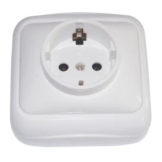 Nadometna vtičnica z bočno zaščitnim kontaktom 16A/250V, IP20, TTK-11