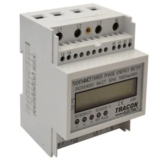 Števec električne porabe - LCD prikaz, 3F, 4M 400V ( 5A), TVO-F3-4MCT