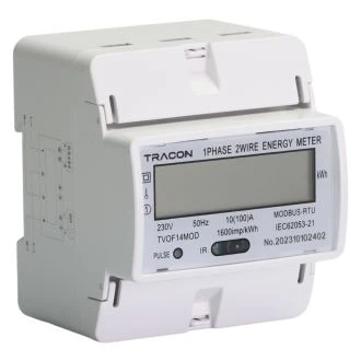 Neposredni števec el. energije, MODBUS, 1F, LCD, 4modulni 230VAC / 10(100)A, TVOF14MOD