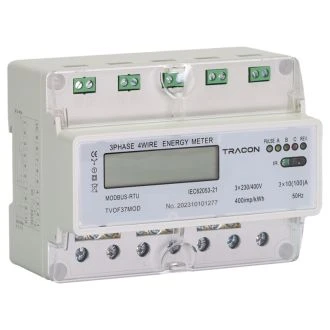 Neposredni števec el. energije, MODBUS, 3F, LCD, 7modulni 400VAC / 10(100)A, TVOF37MOD