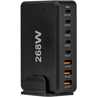 USB polnilna postaja 3 USB A, 5 USB-C, 268W, USB3A5C