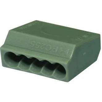 Sponka brezvijačna PA 2.5mm2 5P (PC255) GY, UW47GY-P