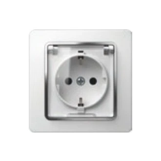 Vtičnica SCHUKO+POKROV 2P+E 16A 250V~ CT, VE11CT-U