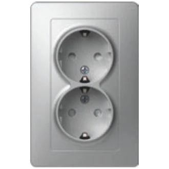 Vtičnica SCHUKO DVOJNA 2P+E 16A 250V~ ES KS, VE16ESKS-U