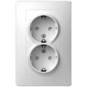 Vtičnica SCHUKO DVOJNA 2P+E 16A 250V~ PW KS, VE16PWKS-P