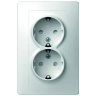 Vtičnica SCHUKO DVOJNA 2P+E 16A 250V~ PW KS, VE16PWKS-B