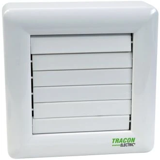 Ventilator za kopalnico z loputo (kroglični ležaj + timer + senzor vlažnosti) 230 VAC, 15 W, 80 m3 / h, 33 dB, 100 mm, VFM100-BTH