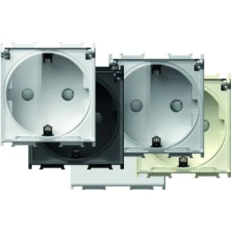 Vtičnica SCHUKO+KS+POKROV 2P+E 16A 250V~ 2M SS, VM11SS-U