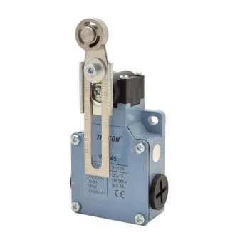 Pozicijsko stikalo z nastavljivo nihalno roko in s koleščkom 1×NO+1×NC, 6A/230V AC, IP66, VM145