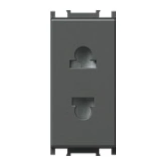 Vtičnica EURO/AMERIŠKA+KS 2P 16A 250V~ 1M AT, VM21AT-U