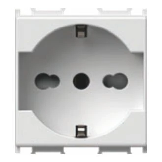 Vtičnica SCHUKO/ITA P17/11+KS 2P+E 16A 250V~ 2M PW, VM31PW-P