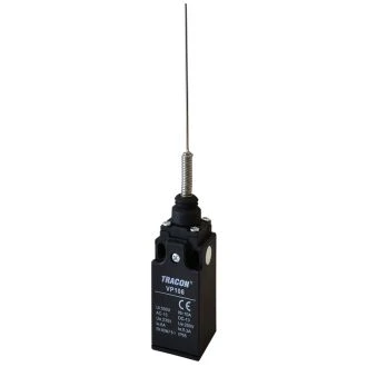 Pozicijsko stikalo, z vzmetno palico 1×NO+1×NC, 6A/250V AC, 125mm, IP65, VP106
