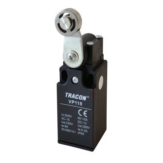 Pozicijsko stikalo, z nihalnim ročajem in koleščkom 1×NO+1×NC, 6A/250V AC, 28mm, IP65, VP118