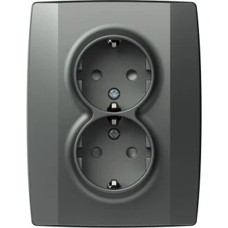 Vtičnica SCHUKO DVOJNA LOGIQ 2P+E 16A 250V~ AT, VQ16AT-U